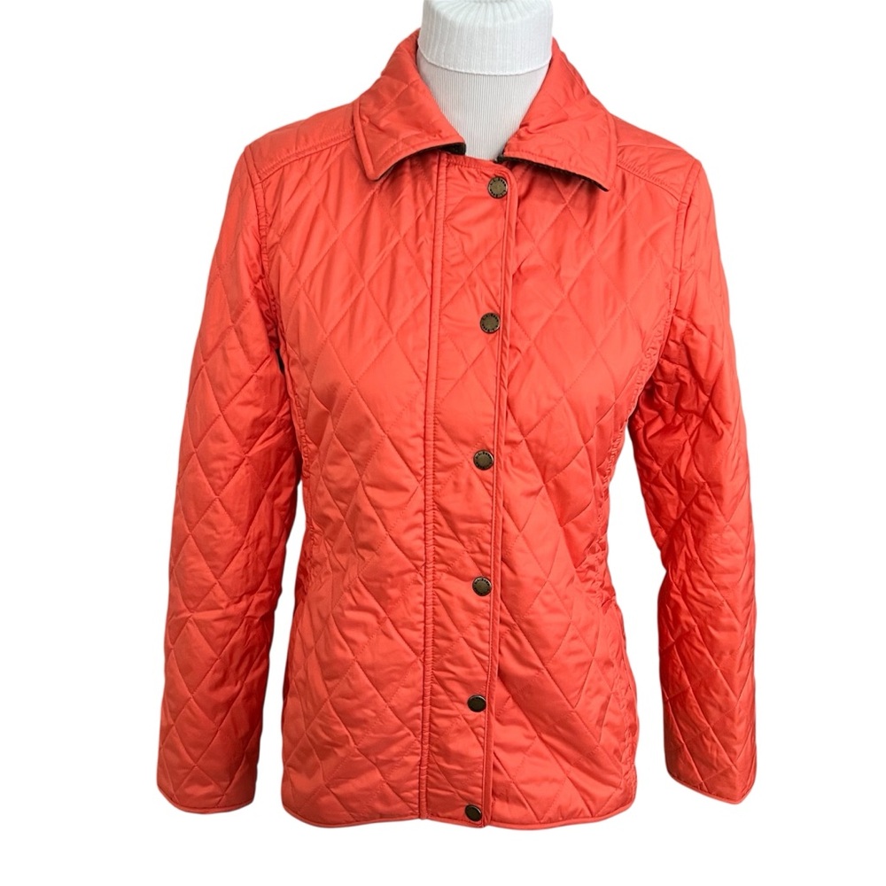 L.L. Bean Quilted Jacket in Bright Orange XS Petite